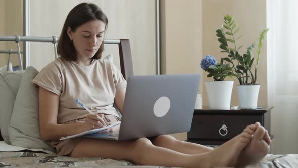 Woman is Consulting Online