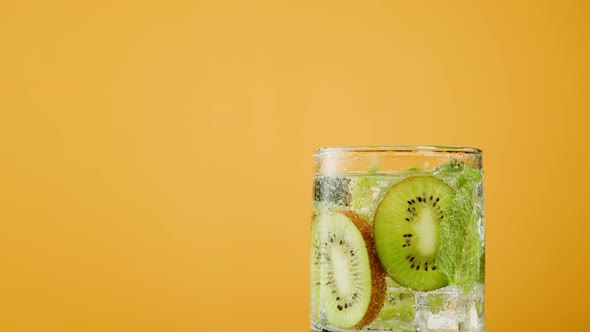 Kiwi Lemonade on Orange Background alt