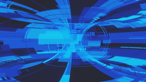 Abstract blue animation cyber