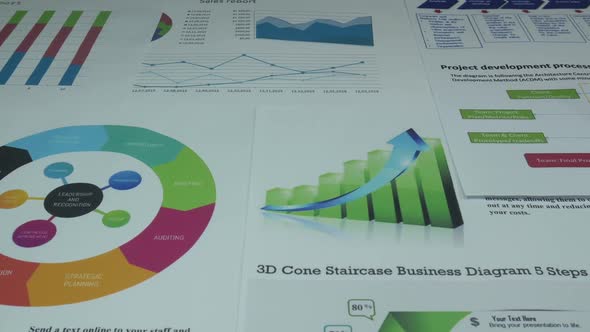 Financial Reports Of A Successful Company In The Office alt