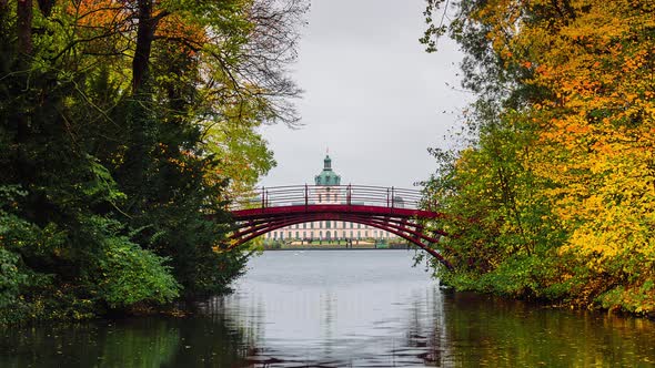 Cloudy Time Lapse of Schloss Charlottenburg (Charlottenburg Palace) in Autumn, Berlin, Germany alt