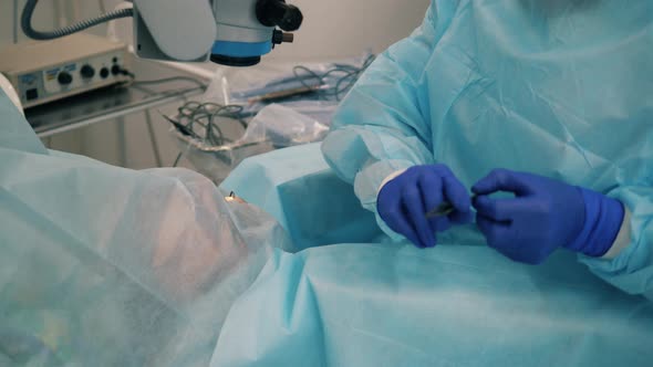 Eye Surgery Is Being Performed By a Doctor alt