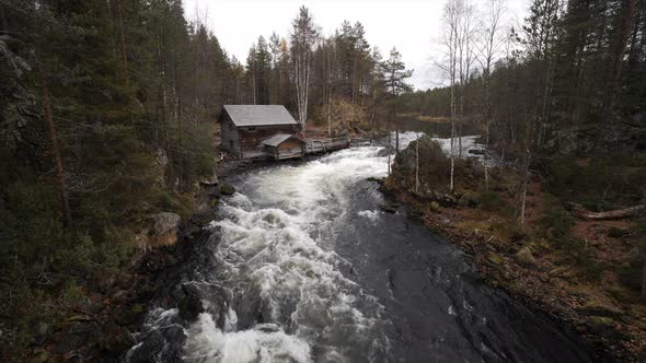 An old mill house in oulanka national park in lapland finland. alt
