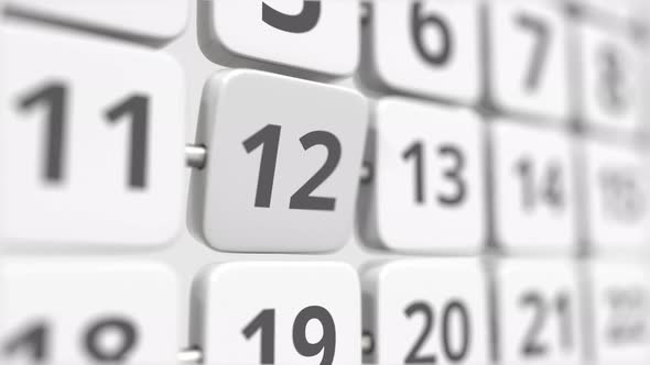 12 Date on the Turning Calendar Plate
