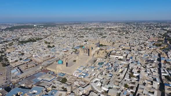 panorama of the ancient Bukhara city. uzbekistan. alt