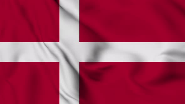 Denmark flag seamless closeup waving animation