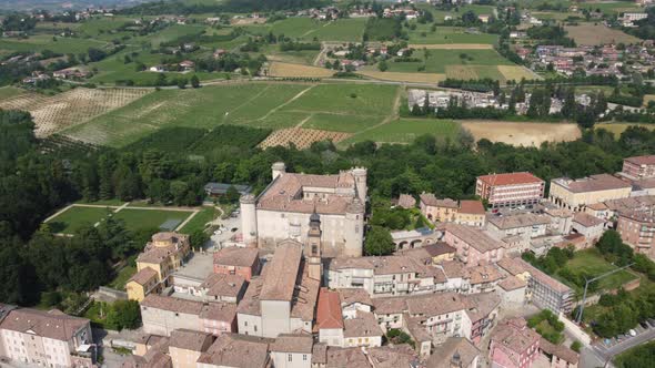 Costigliole D'asti Aerial View in Monferrato, Piemonte alt
