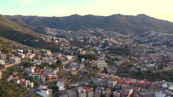 AERIAL: Guanajuato City, Mexico (Flying Over) alt