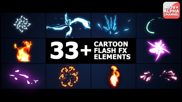 Cartoon Flash FX Elements Pack | Motion Graphics