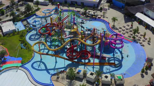 Abandoned Amusement Water Park During Covid Lockdown in Pattaya Chonburi Thailand alt