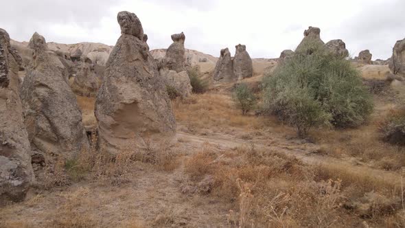 Cappadocia Landscape Aerial View. Turkey. Goreme National Park alt