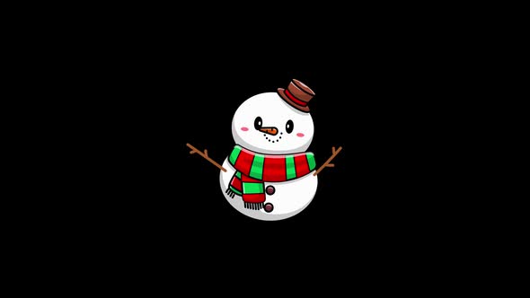 Snowman animation 4K
