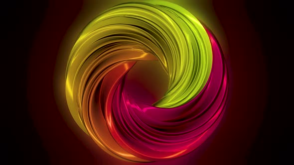 Cycle of multicolored wavy lines alt