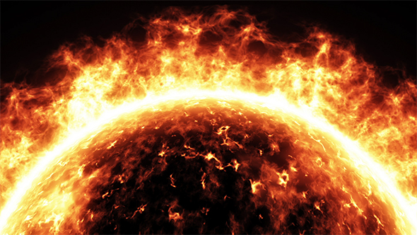 Realistic Sun Surface With Solar Flares, Motion Graphics | VideoHive