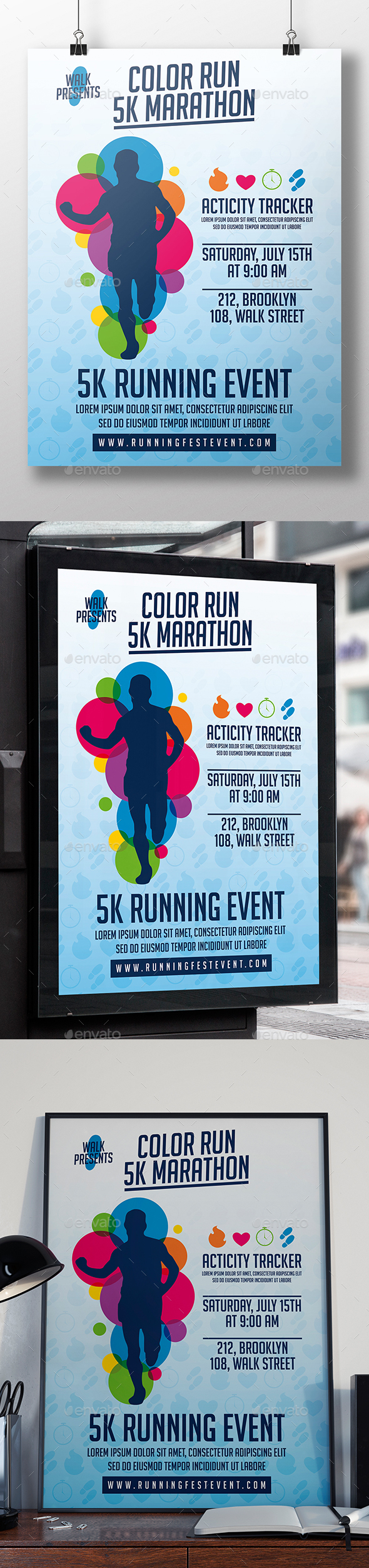 Run Event Flyer Template - Sports Events