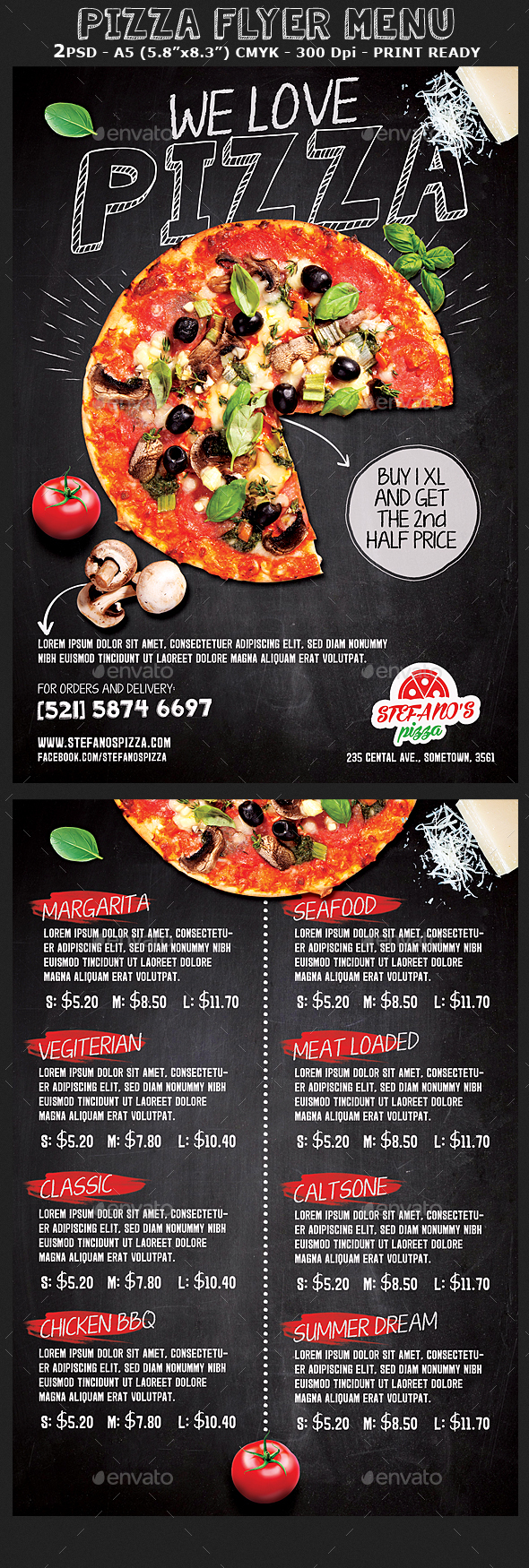 Pizza Flyer Menu Template Within Pizza Sale Flyer Template
