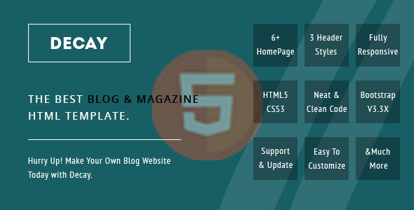 Decay Personal Blog - ThemeForest 18654319