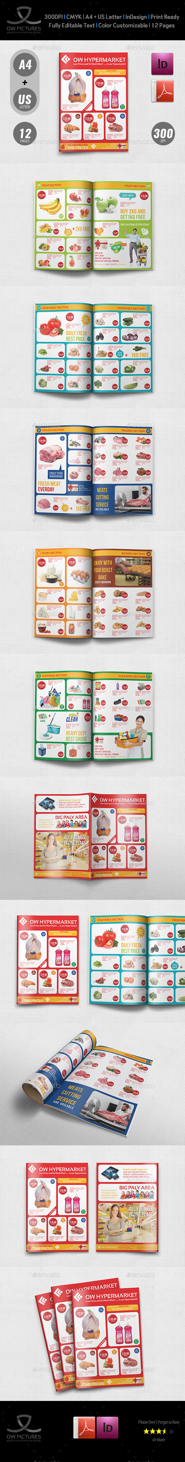 Supermarket Catalog Brochure Template Vol.4 - 12 Pages - Catalogs Brochures
