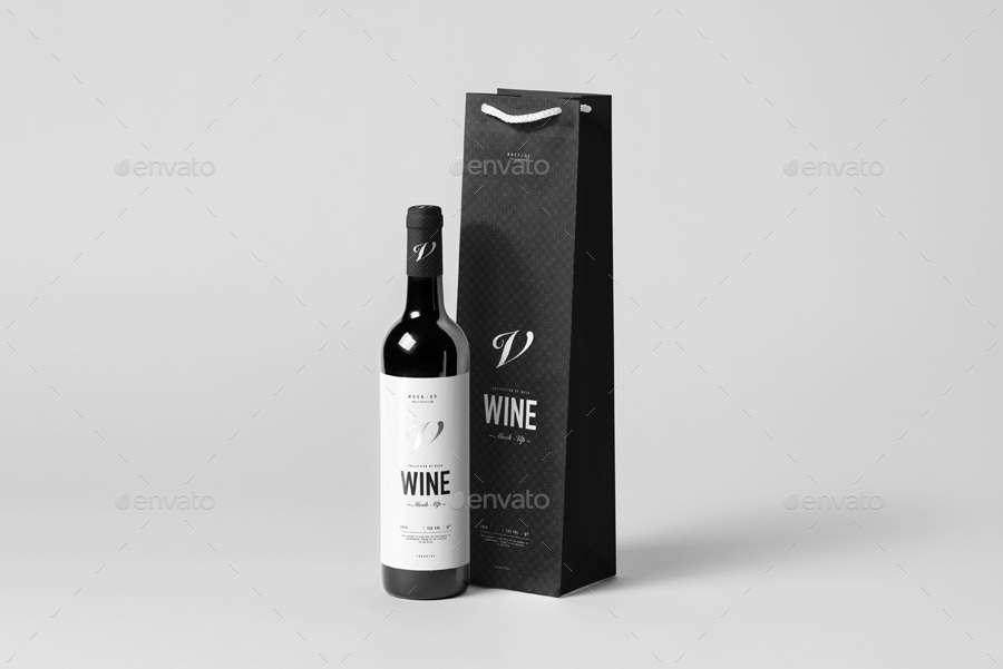 Download Wine Bag & Bottle Mock-up by yogurt86 | GraphicRiver