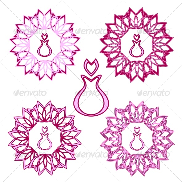 icons set with perfume.