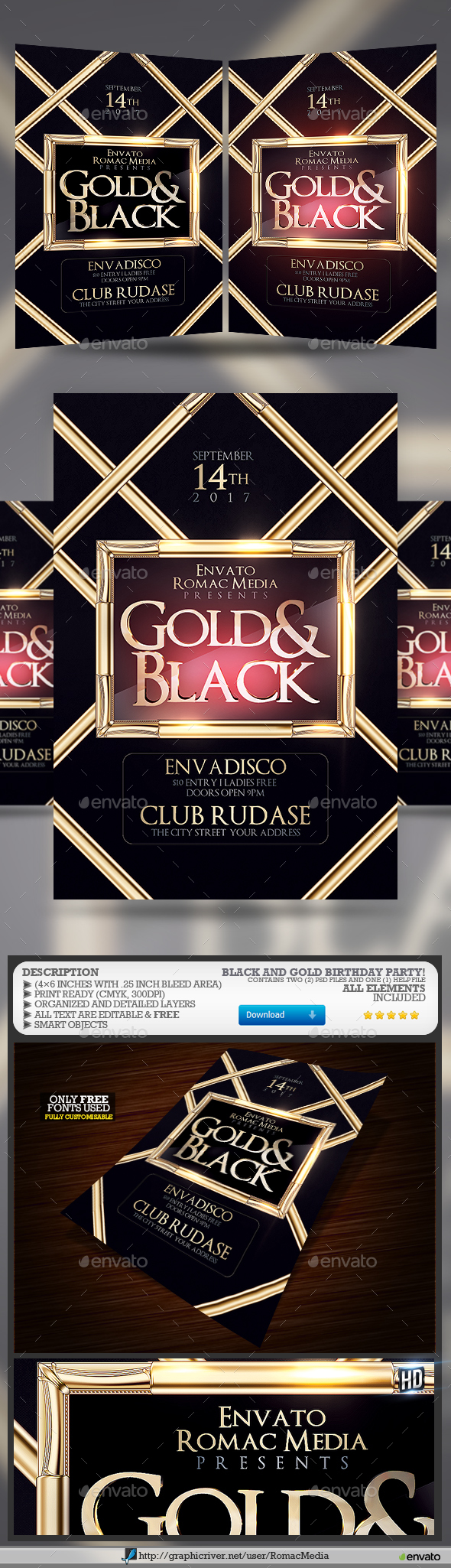 Black and Gold Birthday Party - Clubs & Parties Events