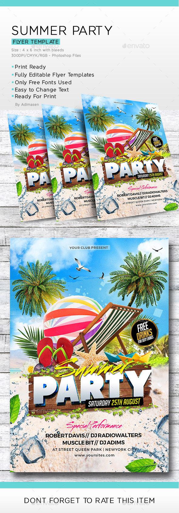 Summer Party Flyer Template