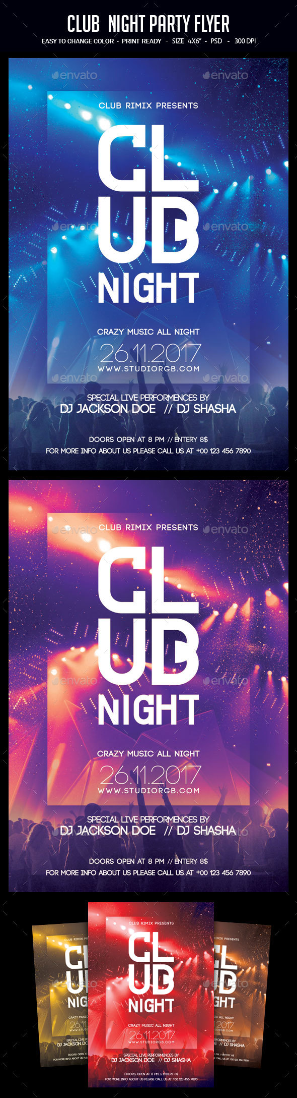 Club Night Party Flyer - Clubs & Parties Events