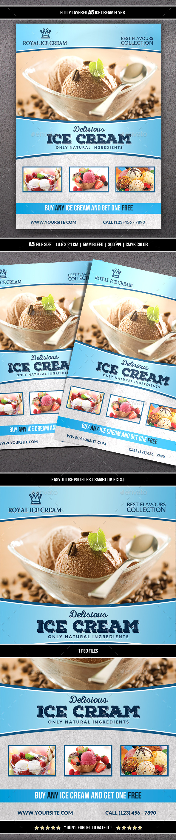 Ice Cream Flyer - Restaurant Flyers