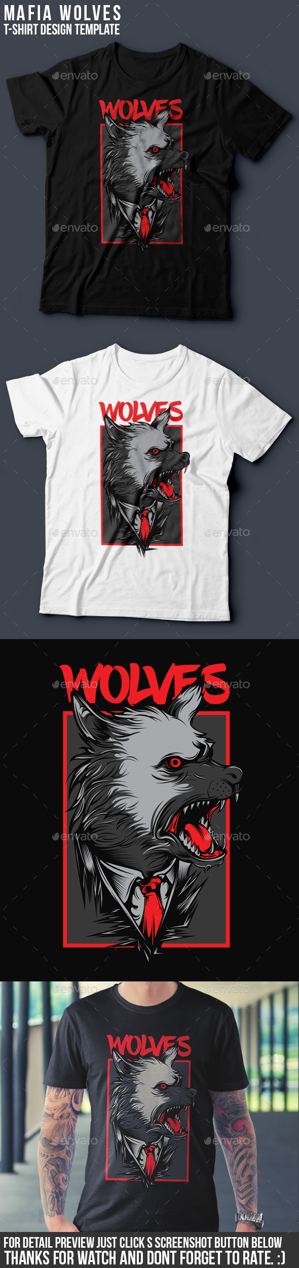 Mafia Wolves T-Shirt Design Mafia Wolves T-Shirt Design