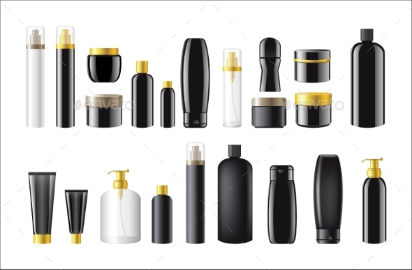 Cosmetic Package - Realistic Vector Set of Objects - Man-made Objects Objects