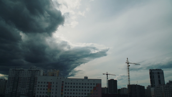 Thunderous Clouds Over the City