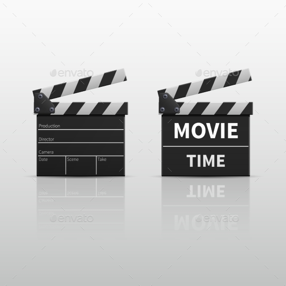 Movie Clapperboard or Film Clapper Isolated - Man-made Objects Objects