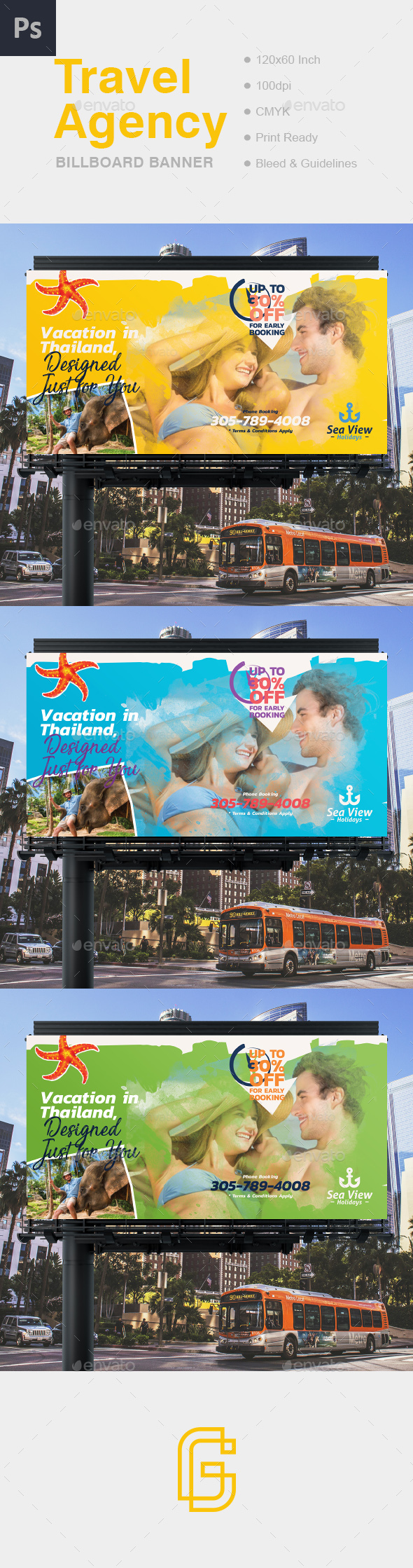 Travel Billboard Banner - Signage Print Templates