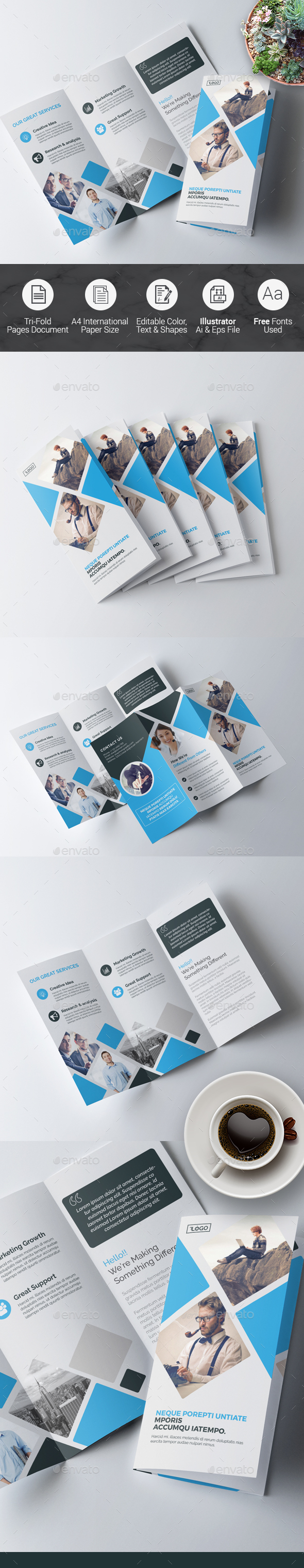 Tri Fold Multipurpose Brochure - Corporate Brochures