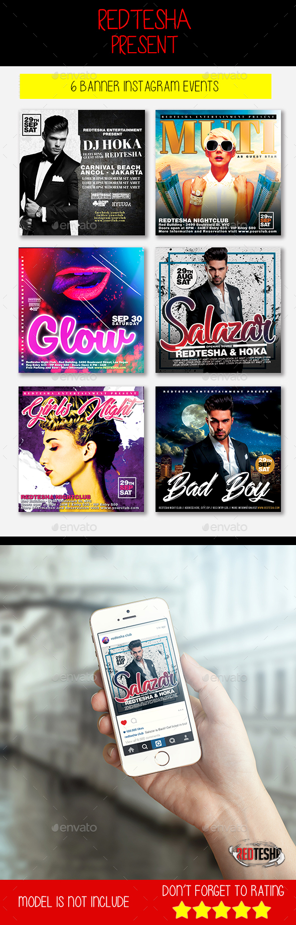 Instagram Banner Events - Banners & Ads Web Elements