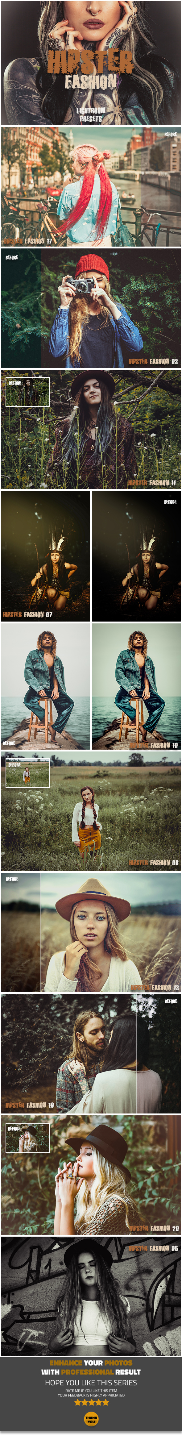 20 Hipster Fashion Lightroom Presets - Lightroom Presets Add-ons