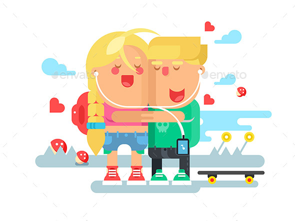 Empathy Boy and Girl - People Characters