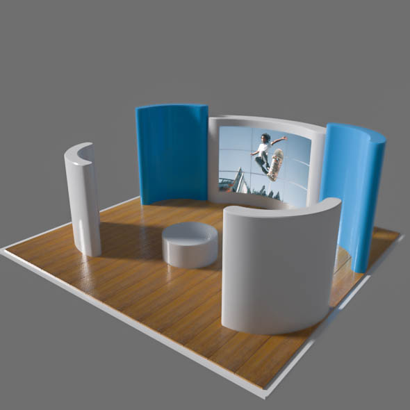 exhibition stand with - 3Docean 20304768