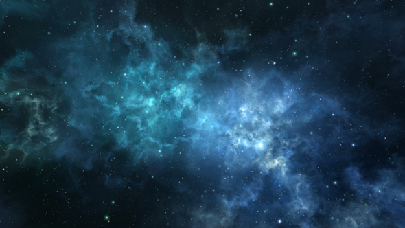 Flight Through Deep Space Nebula