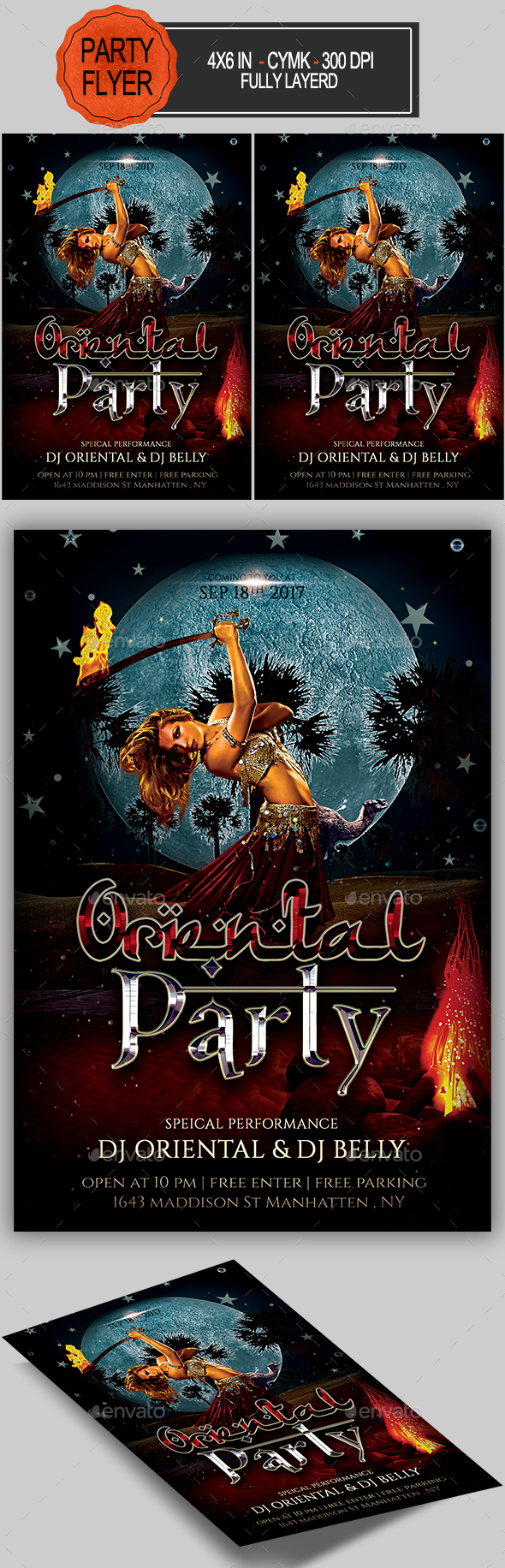Oriental Party Flyer - Clubs & Parties Events