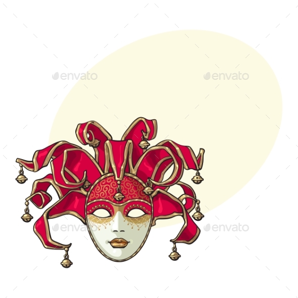 Decorated Venetian Carnival Mask - Miscellaneous Seasons/Holidays