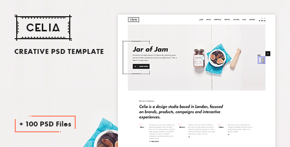 Celia - Innovative and Inspiring Portfolio PSD Template for Modern Agencies and Freelancers - Portfolio Creative