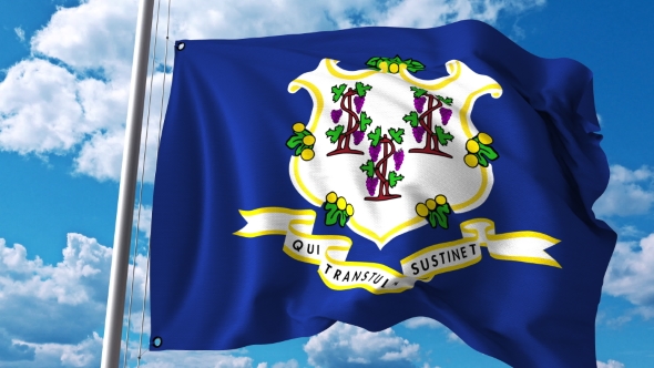 Waving Flag of Connecticut, Motion Graphics | VideoHive