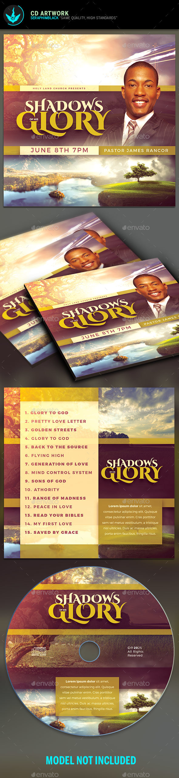 Shadows of His Glory CD Artwork Template - CD & DVD Artwork Print Templates