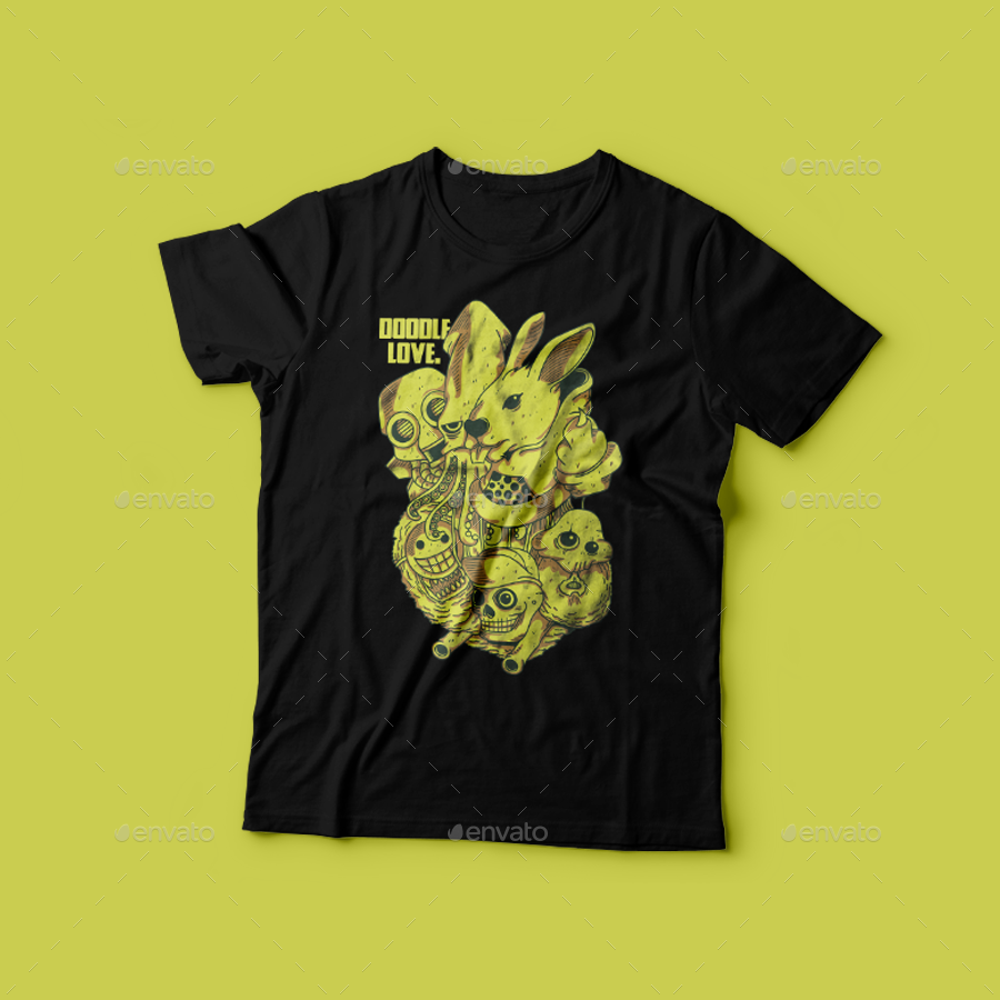 Doodles T-Shirt Template by BadSyxn | GraphicRiver