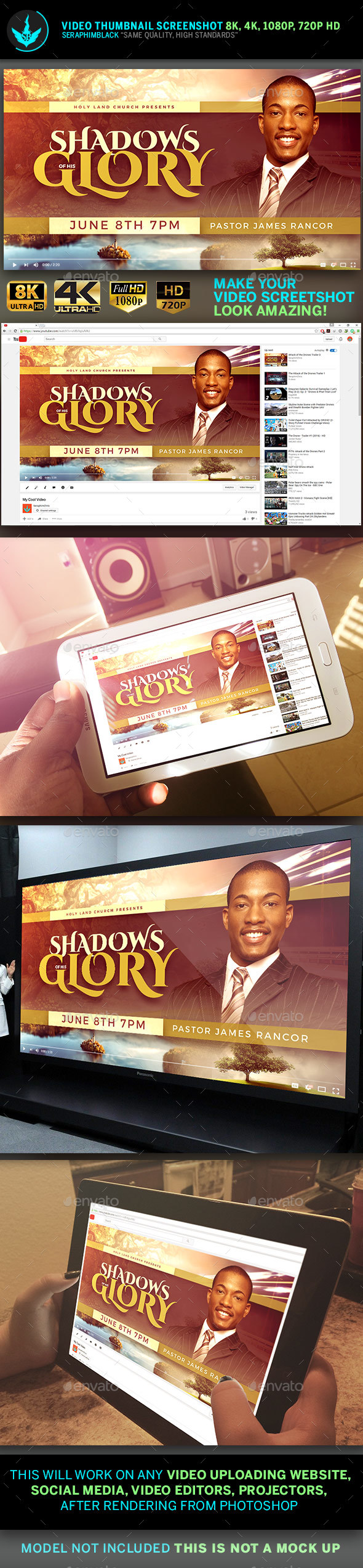 Shadows of His Glory Video Thumbnail Screenshot Template - YouTube Social Media
