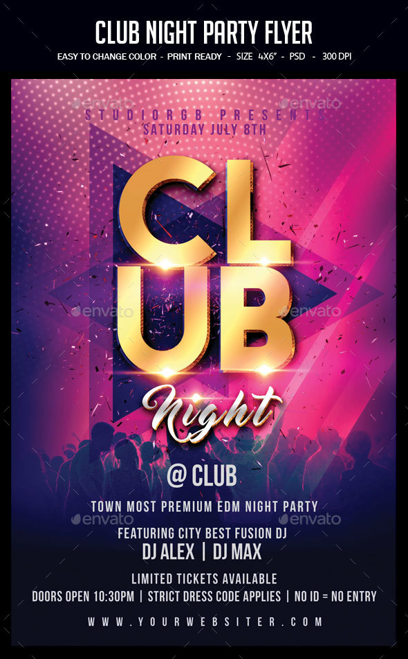 Club Night Party Flyer - Clubs & Parties Events