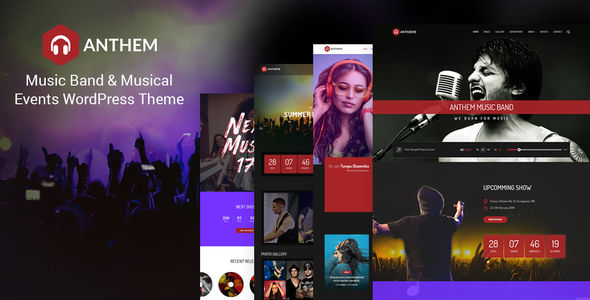 Anthem - Music Band & Musical Events WordPress Theme - Music and Bands Entertainment