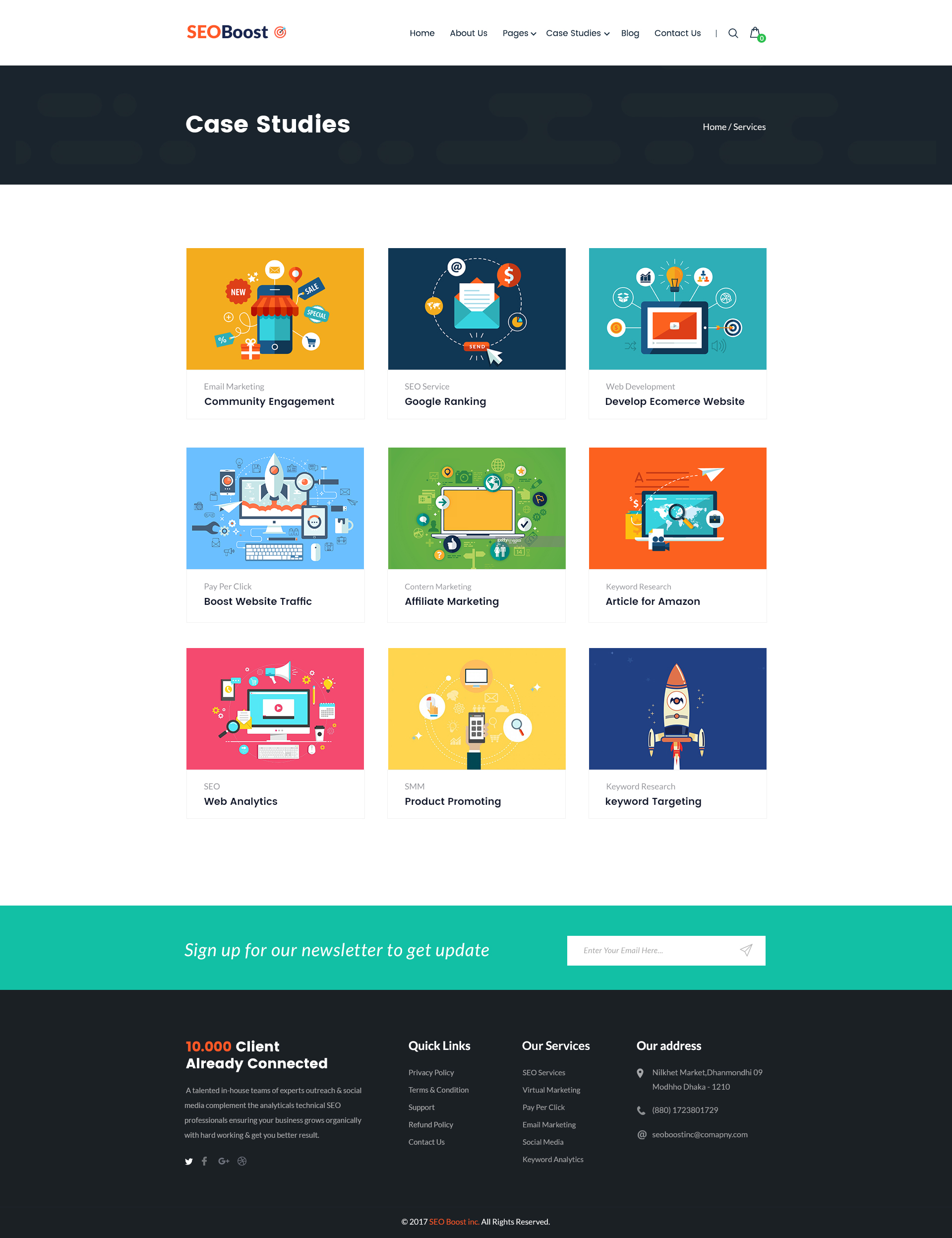 Seoboost - Seo & Digital Marketing Agency Psd Template By Creativegigs