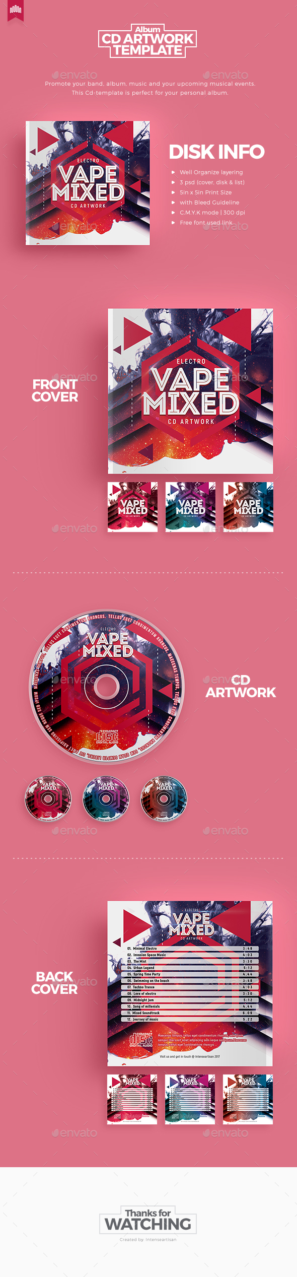 Vape Mixed - Cd Artwork - CD & DVD Artwork Print Templates